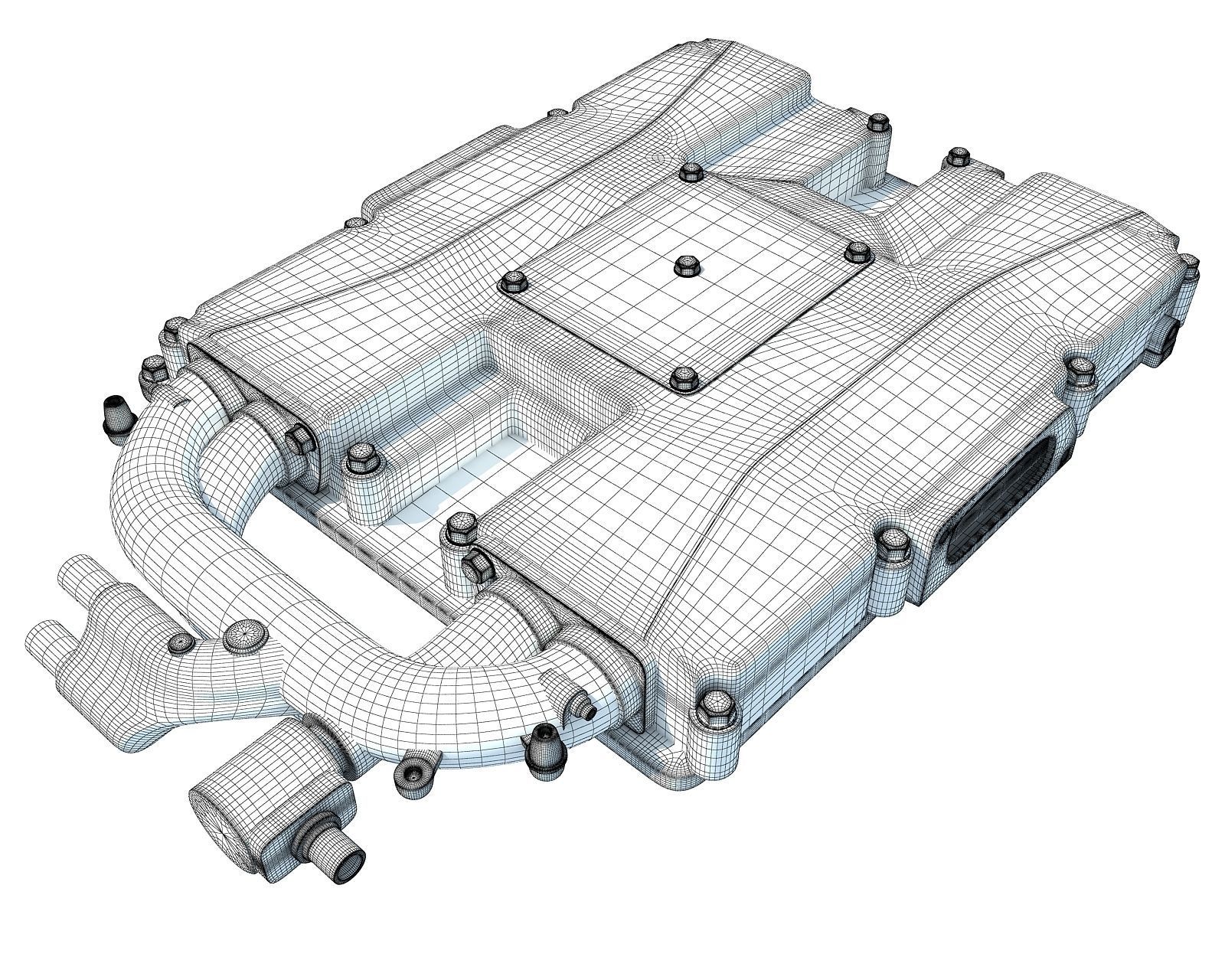 Engine Supercharger 3D model_4