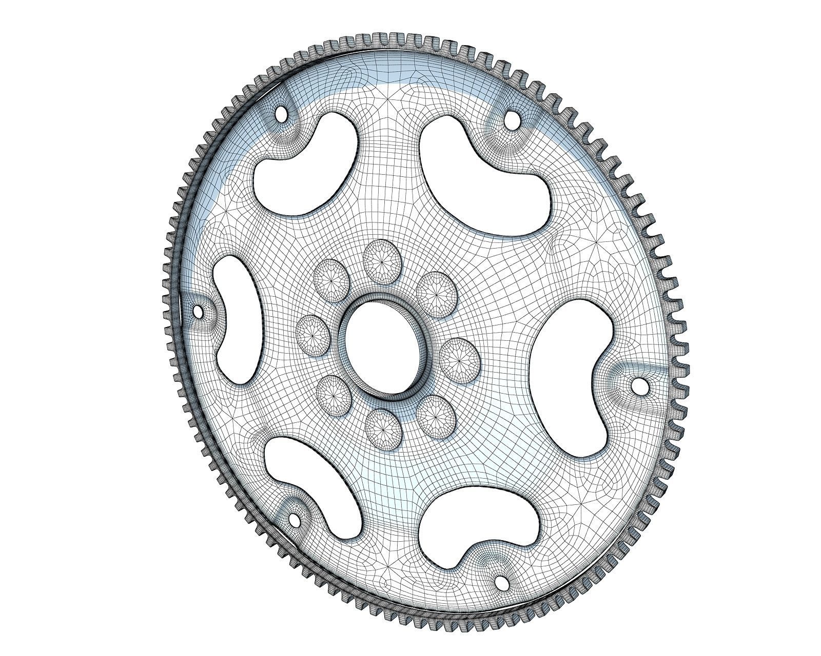 Flexplate flywheel 3D model_4