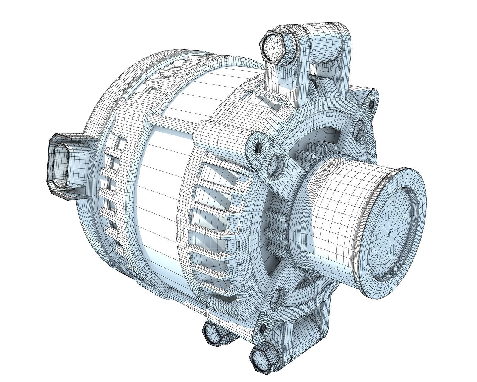 Alternator electric motor 3D model_4