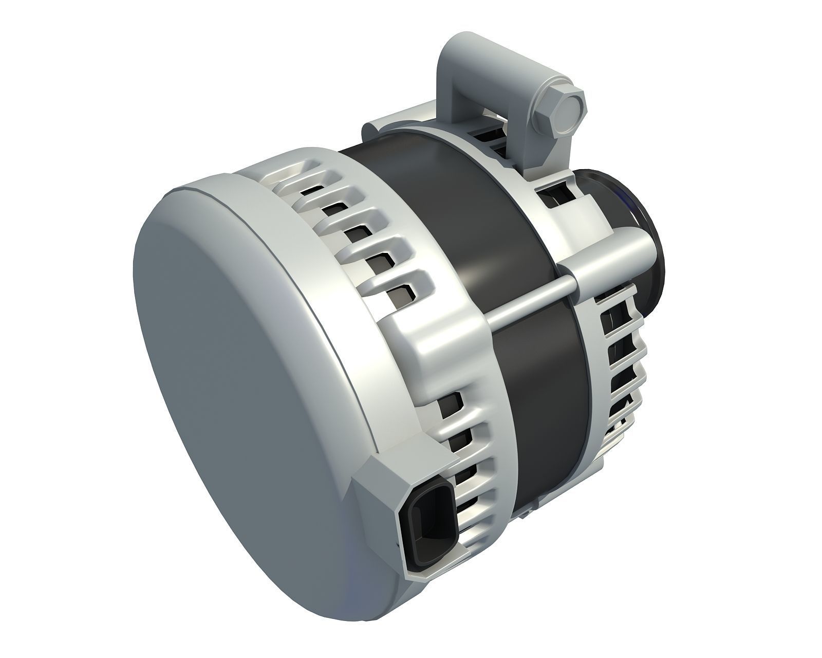Alternator electric motor 3D model_2