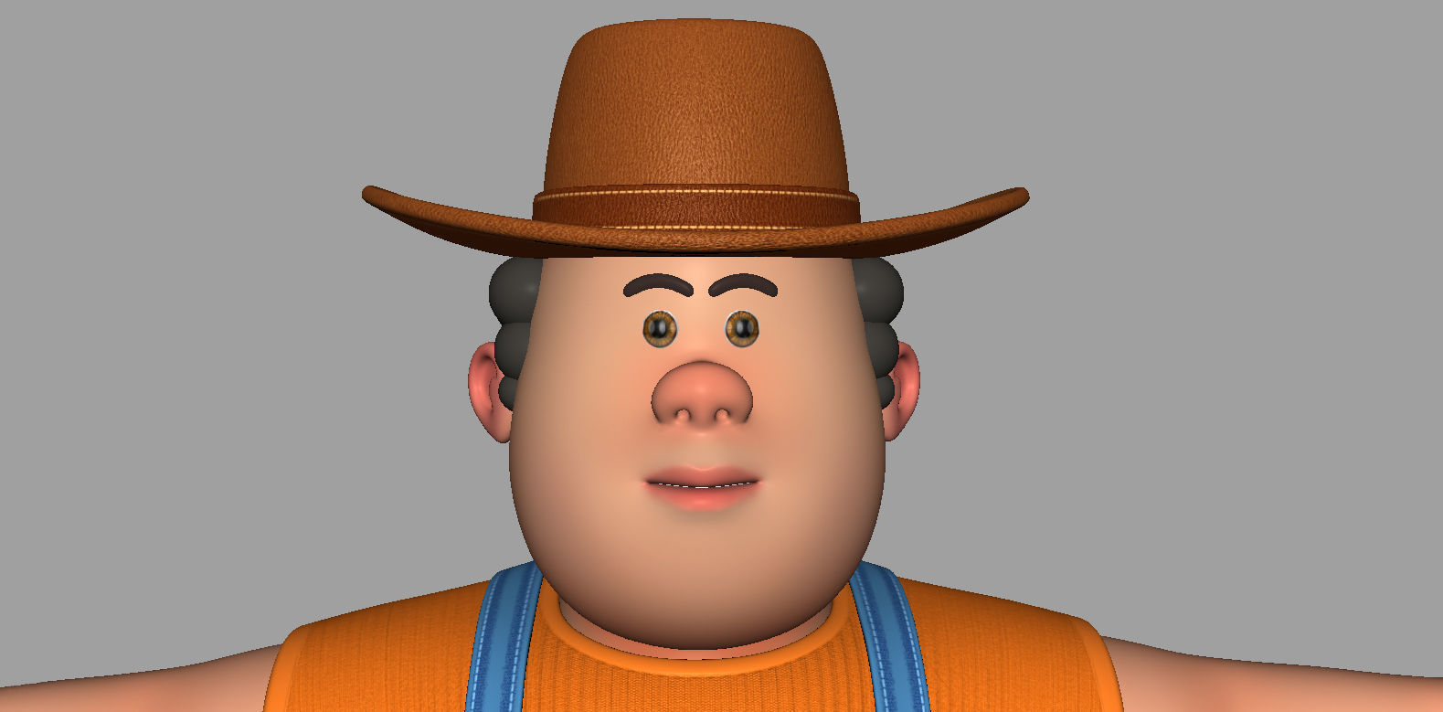 Cartoon Man Rigged  Low-poly 3D model_27