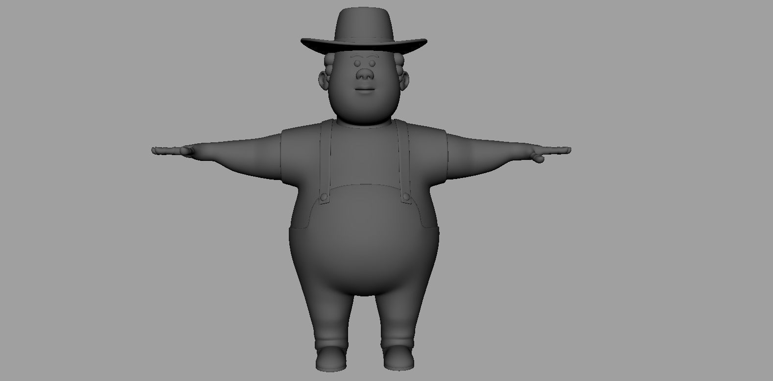 Cartoon Man Rigged  Low-poly 3D model_13