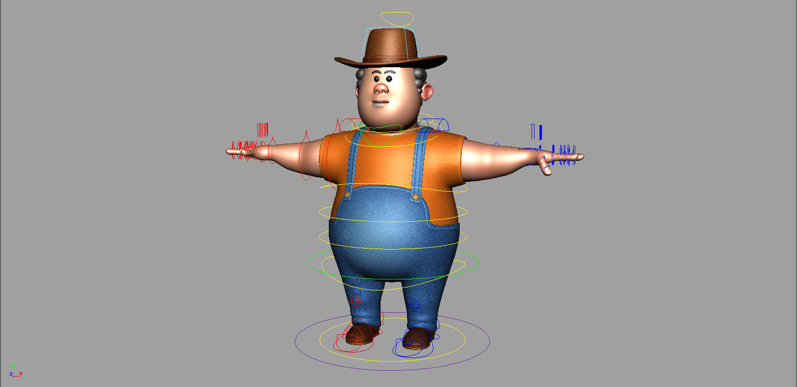 Cartoon Man Rigged  Low-poly 3D model_2