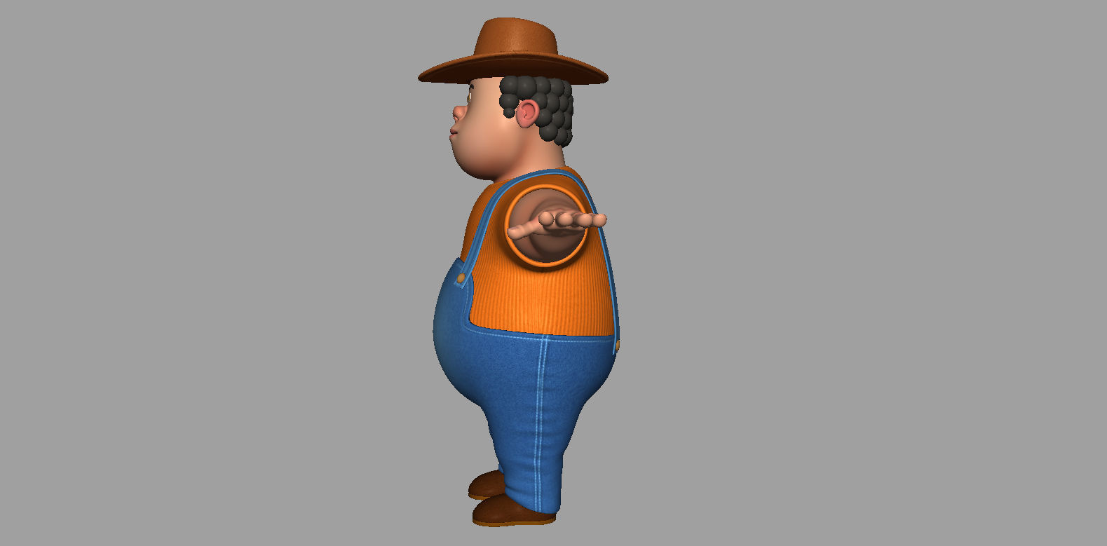 Cartoon Man Rigged  Low-poly 3D model_18
