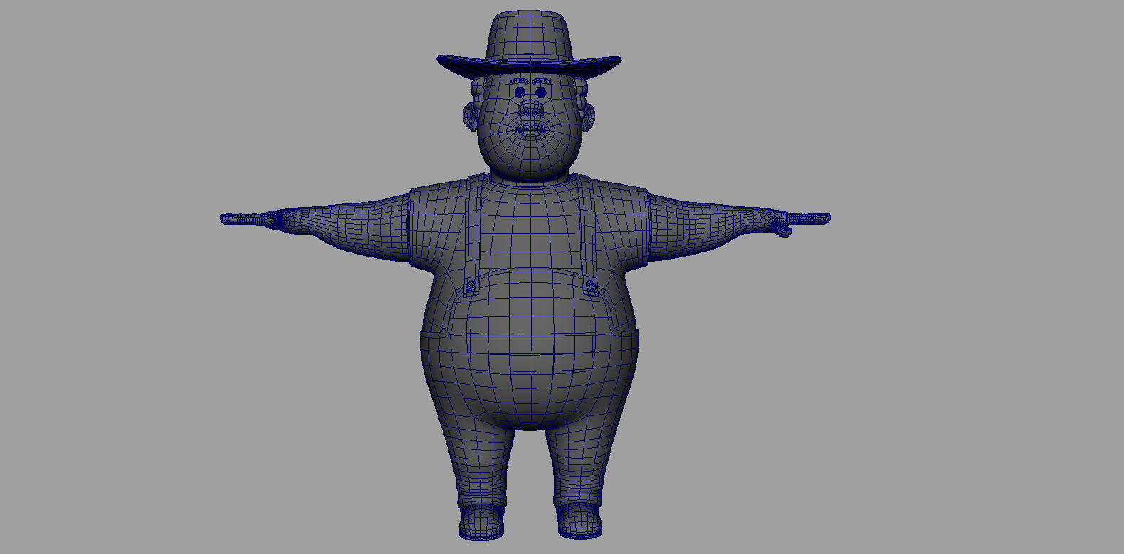 Cartoon Man Rigged  Low-poly 3D model_12