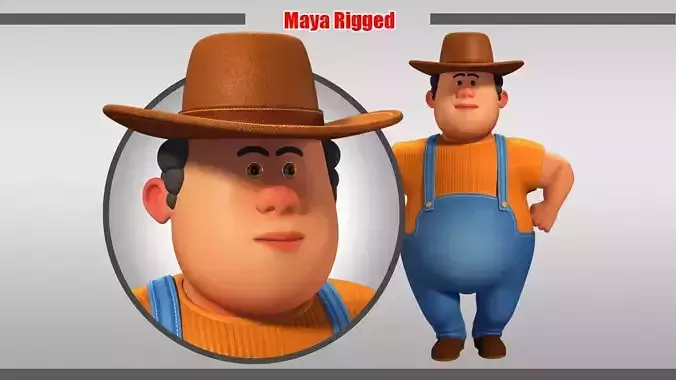 Cartoon Man Rigged 