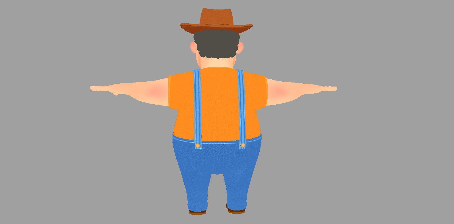 Cartoon Man Rigged  Low-poly 3D model_23