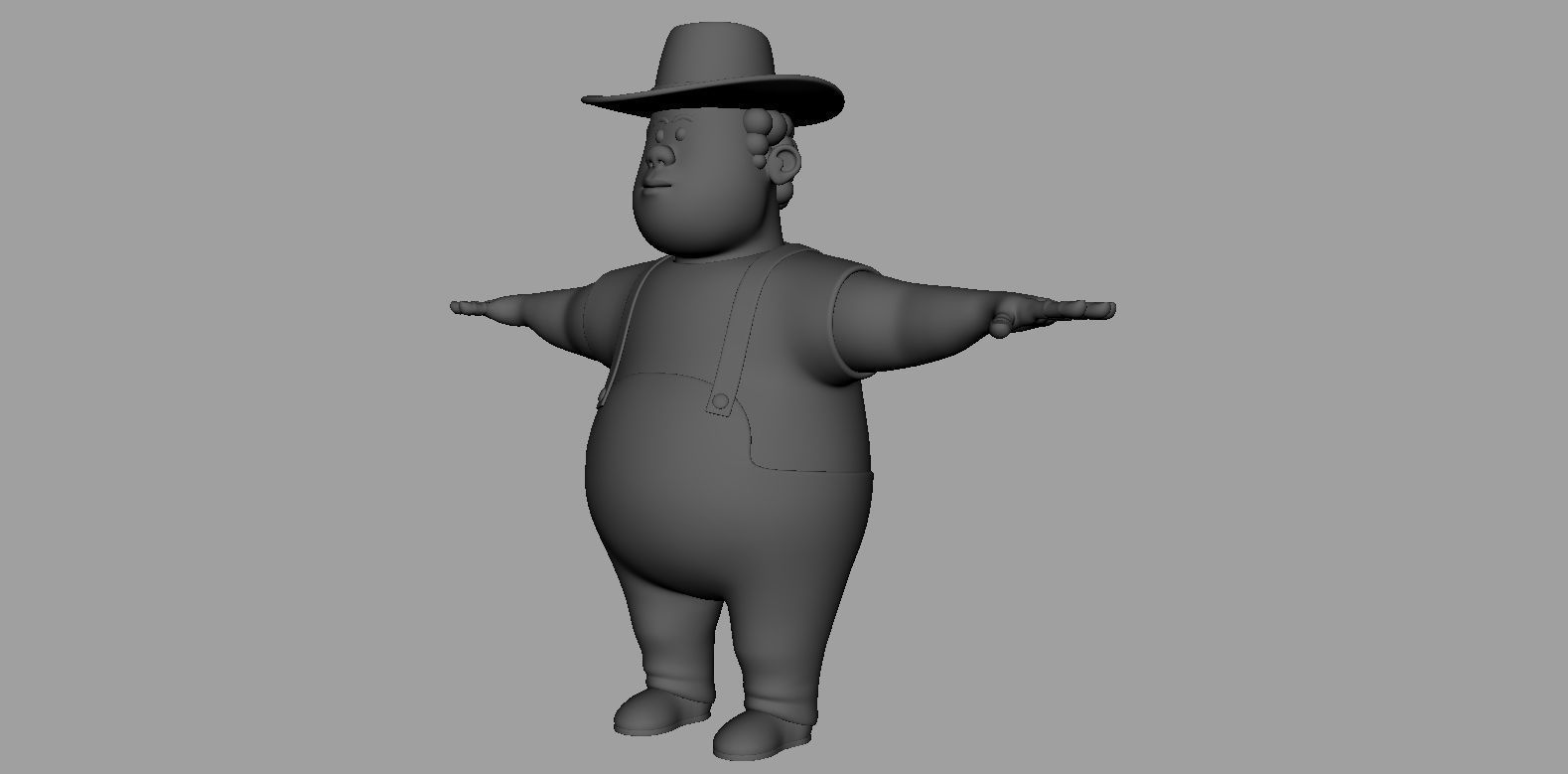 Cartoon Man Rigged  Low-poly 3D model_17