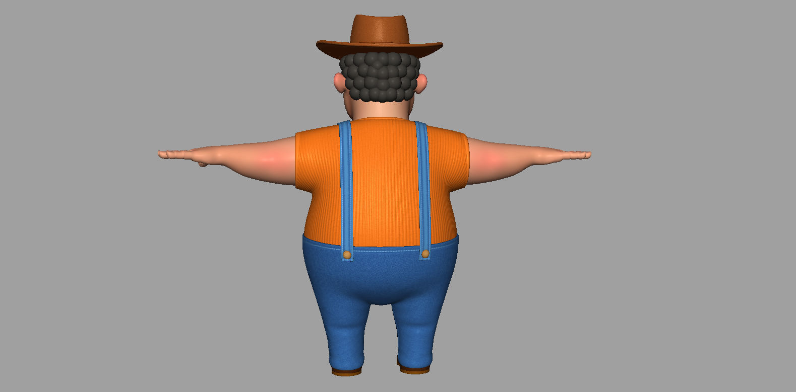 Cartoon Man Rigged  Low-poly 3D model_22
