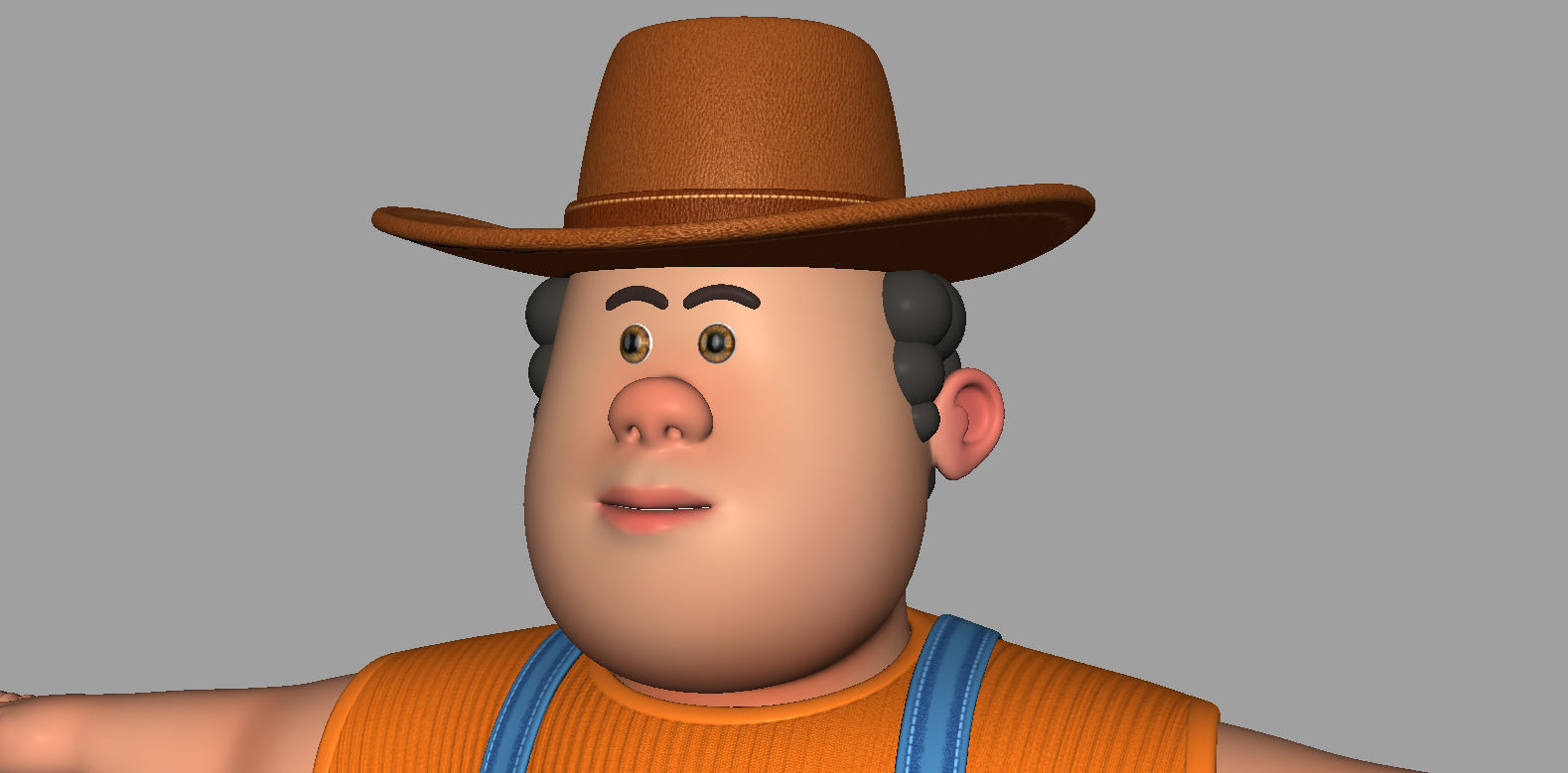 Cartoon Man Rigged  Low-poly 3D model_26