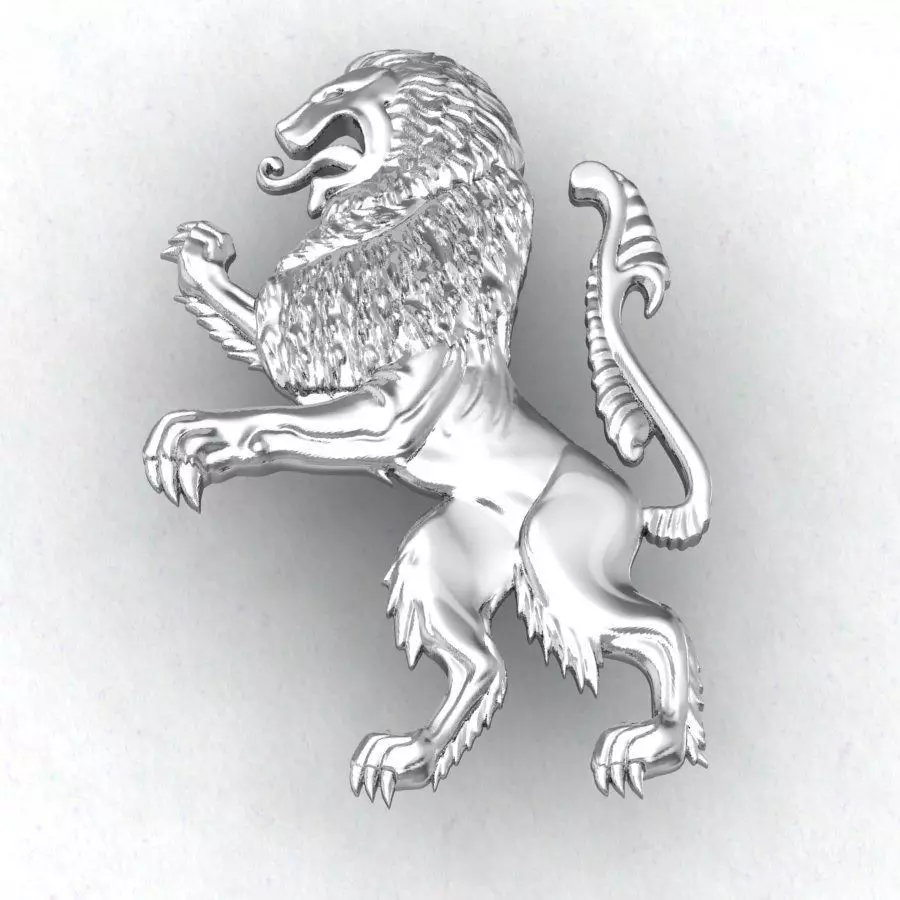 LION HERALDIC 3D print model_0