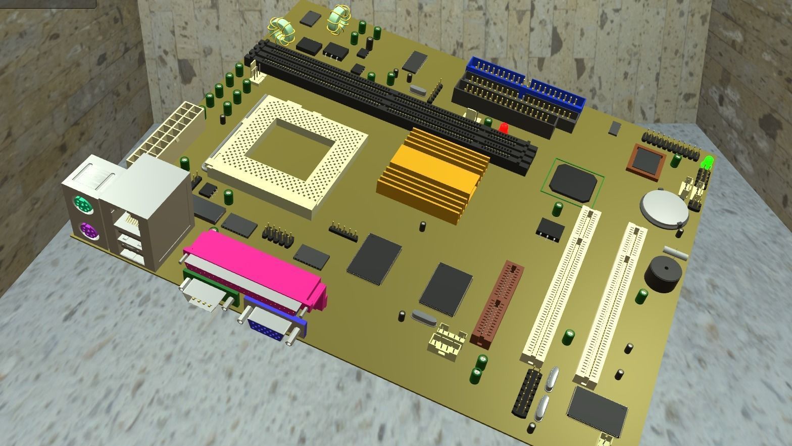 Mother Board 3D model_1