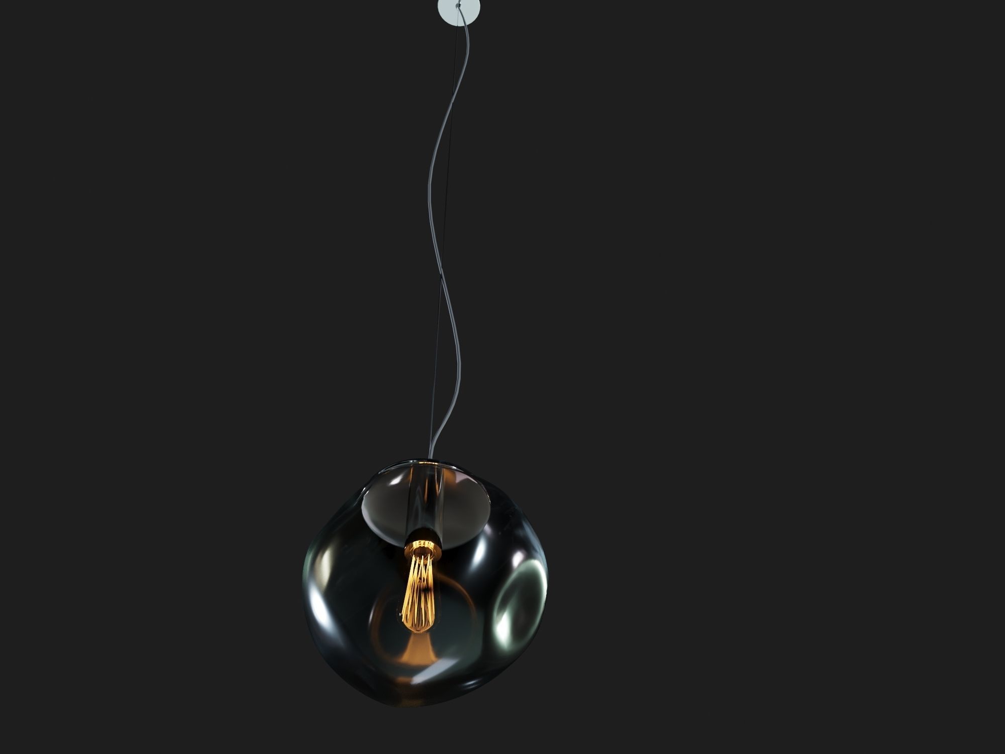 Avia M modern glass pendant light 3D model_2