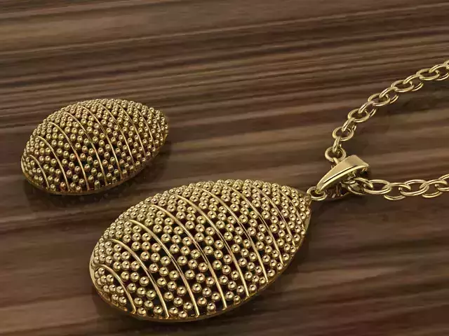 Plain Golden Locket set without stones