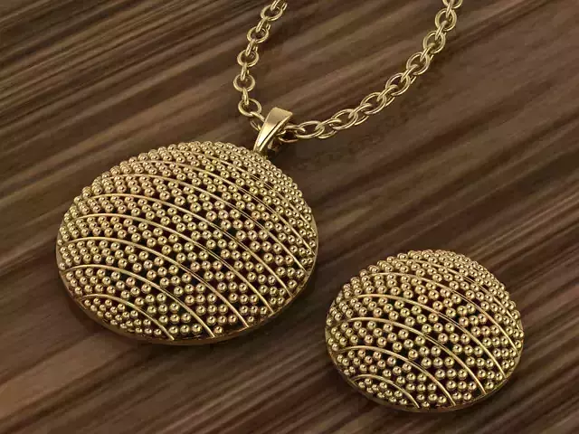 Plain Golden Locket set without stones