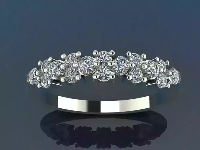 Ring with diamond 2 3D print model