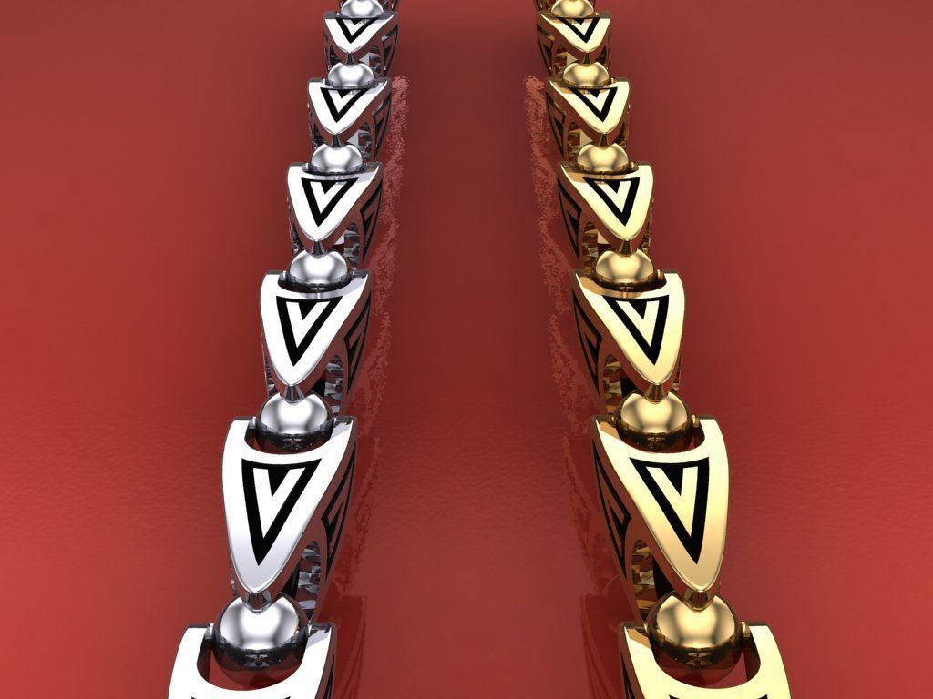 Gold chain 3D print model_3