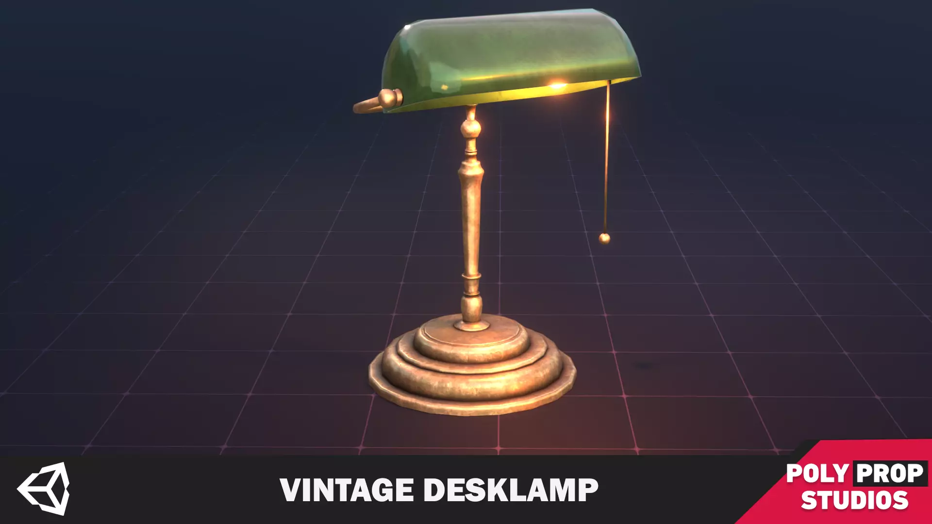 Vintage Lamp Low-poly 3D model_0