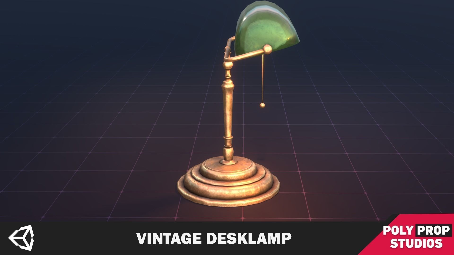 Vintage Lamp Low-poly 3D model_4