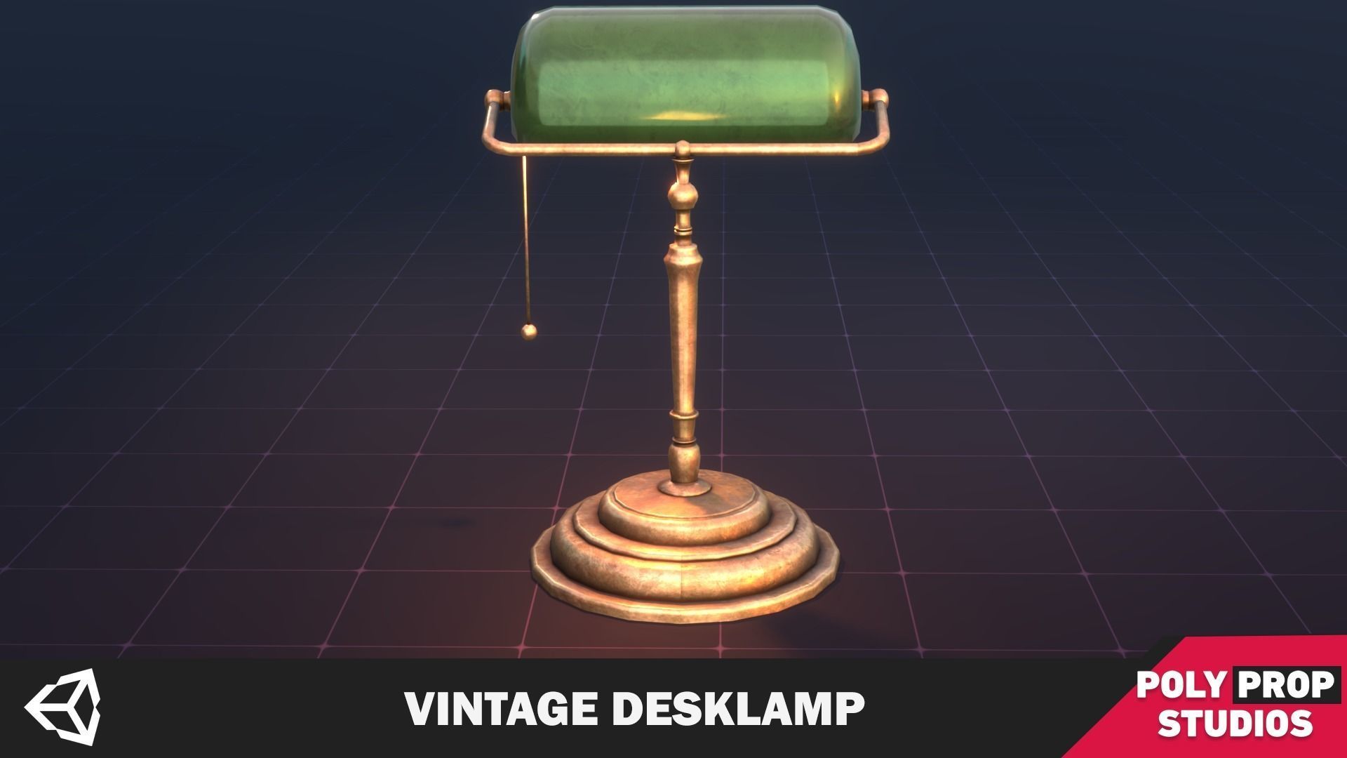 Vintage Lamp Low-poly 3D model_6