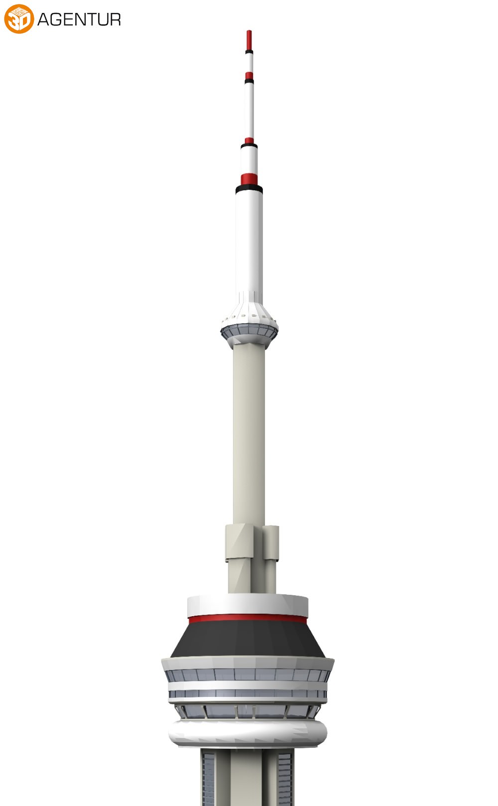 CN Tower Canadian National Tower - 3D Building Models 3D model_9