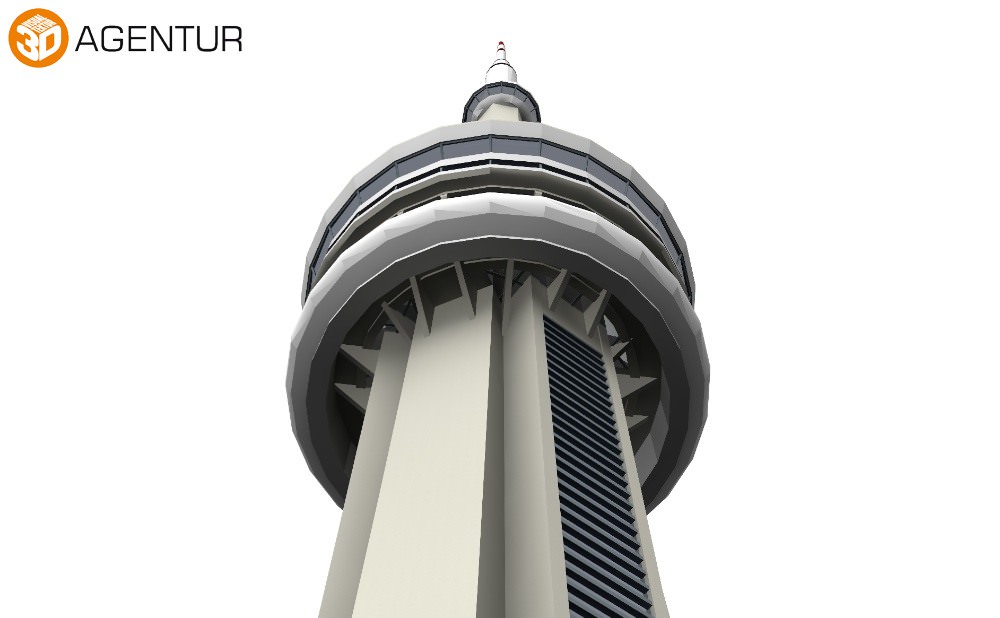 CN Tower Canadian National Tower - 3D Building Models 3D model_5
