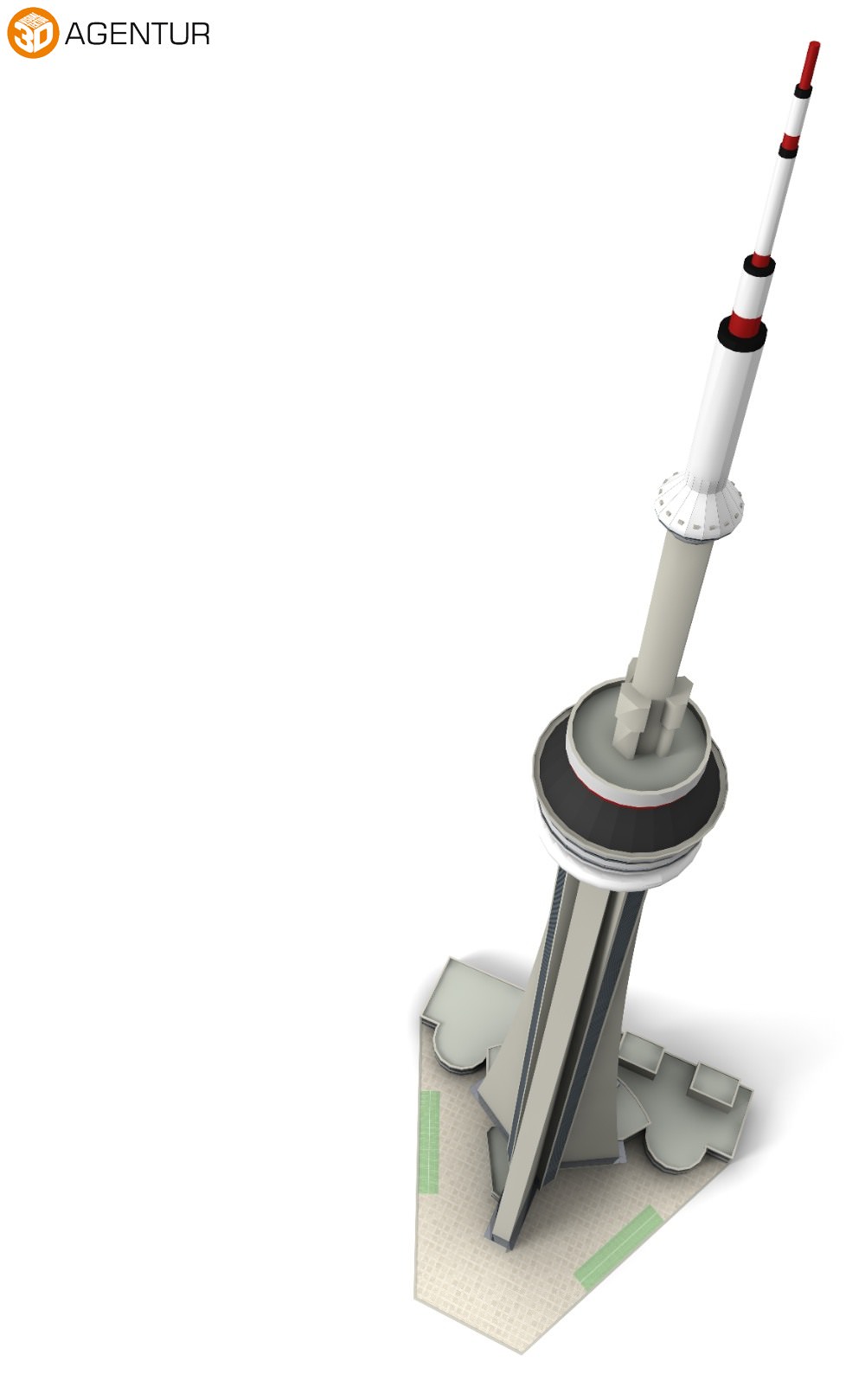 CN Tower Canadian National Tower - 3D Building Models 3D model_6