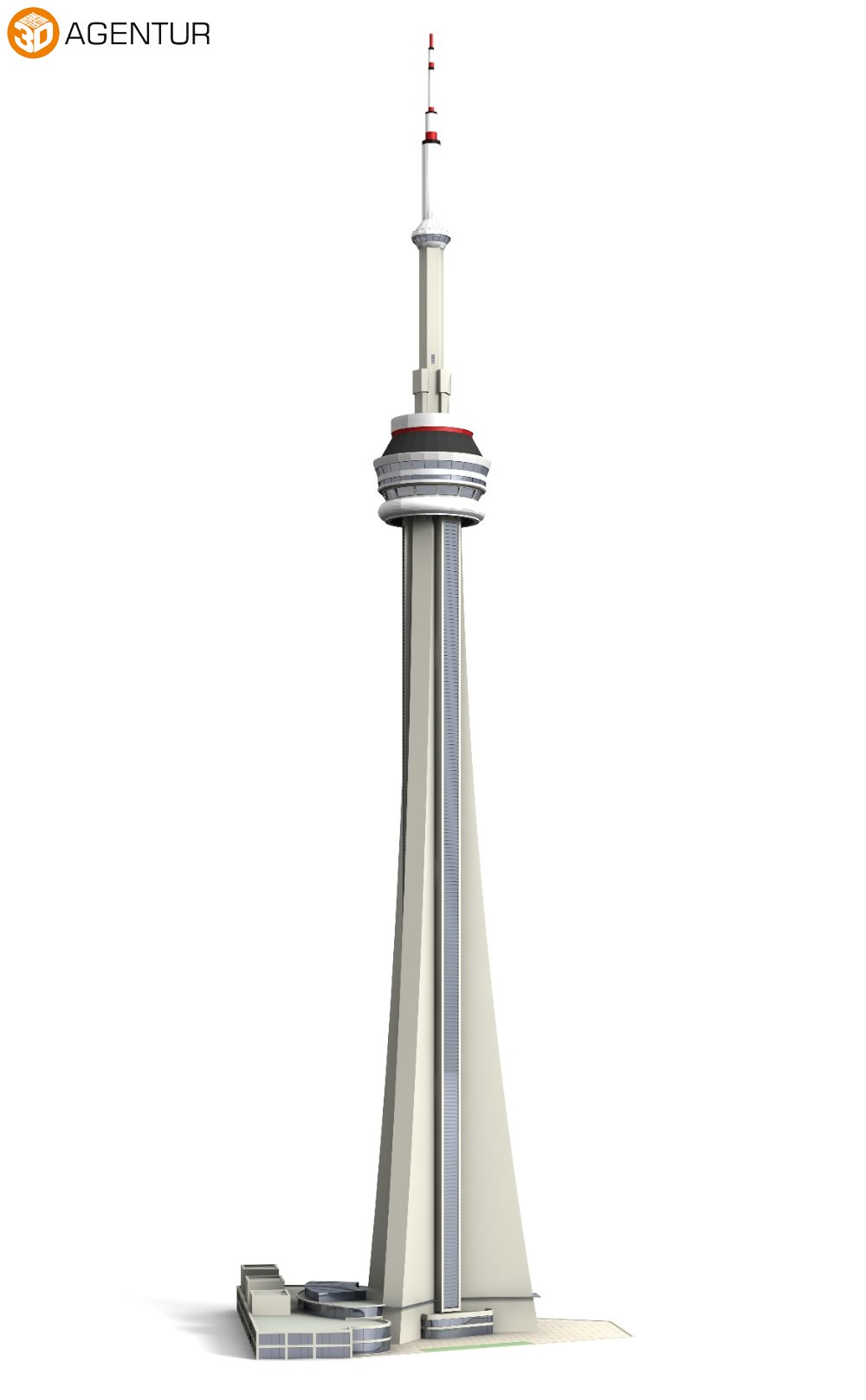 CN Tower Canadian National Tower - 3D Building Models 3D model_7