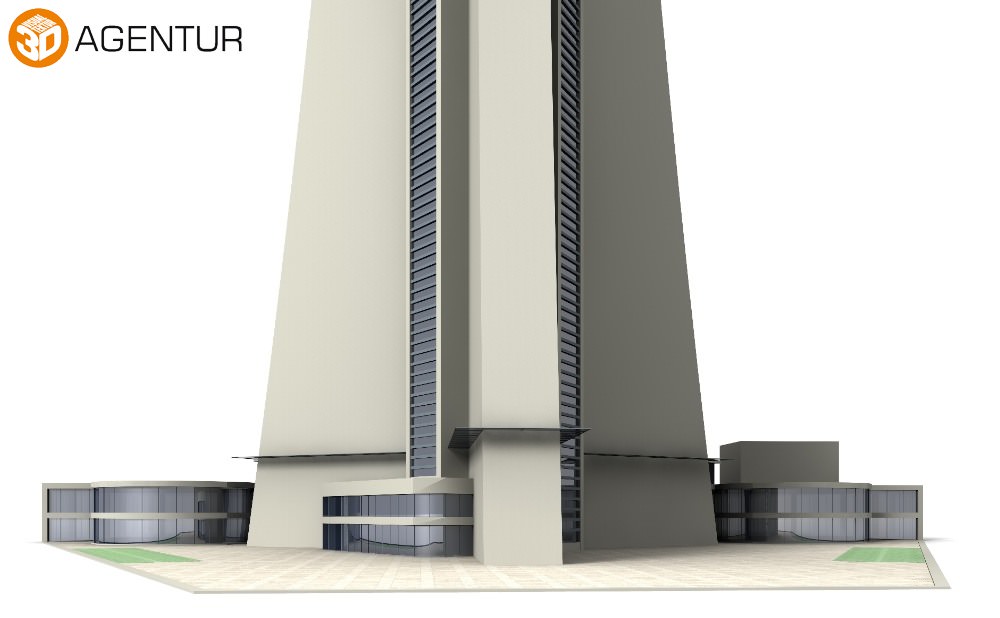 CN Tower Canadian National Tower - 3D Building Models 3D model_8