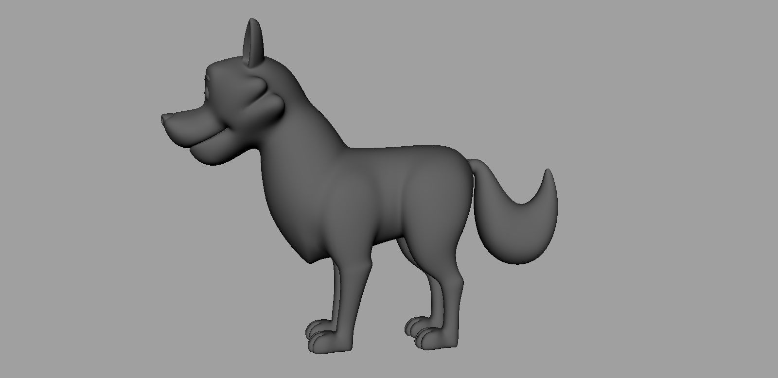 Wolf Rigged Low-poly 3D model_15