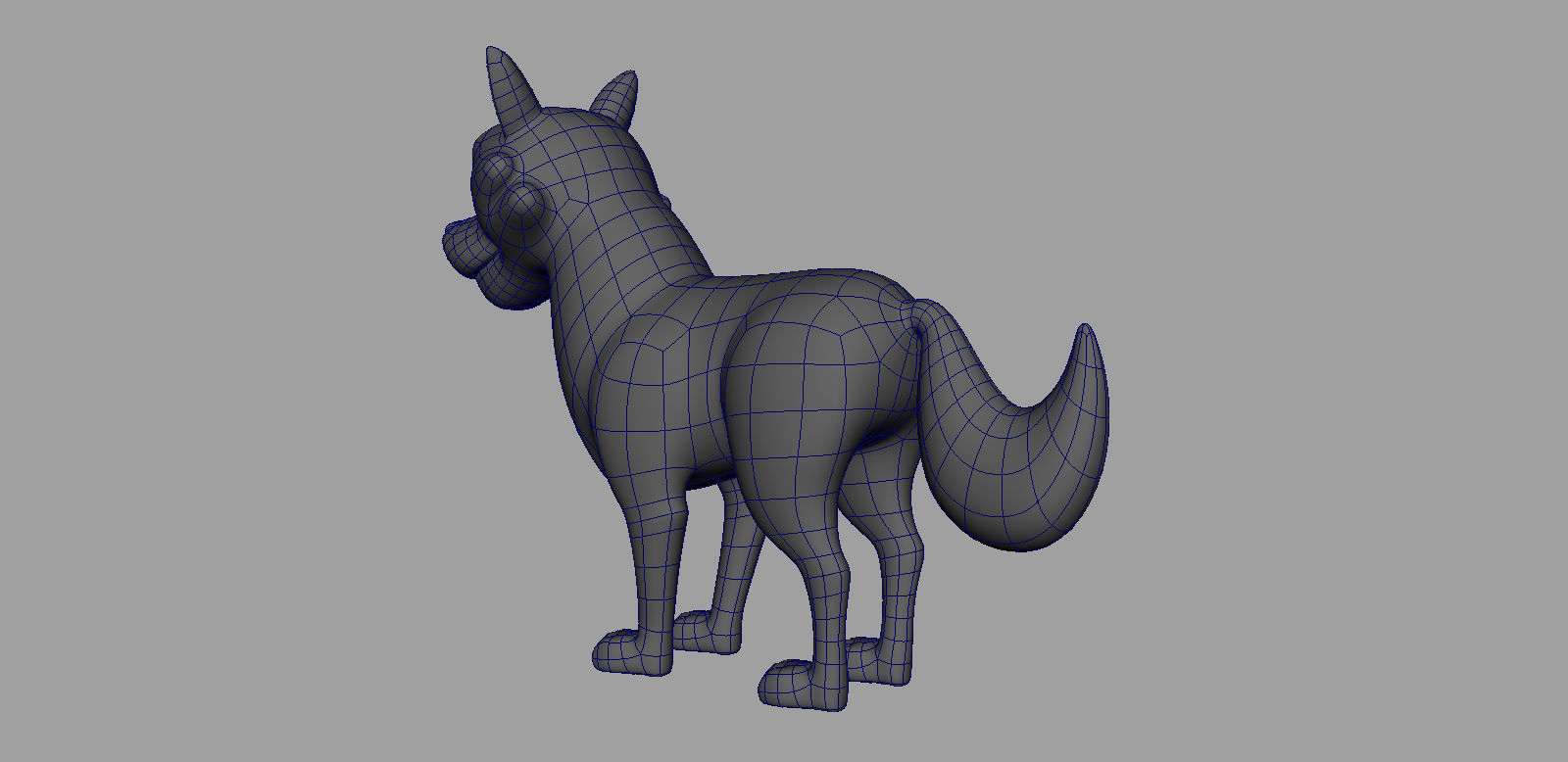 Wolf Rigged Low-poly 3D model_17