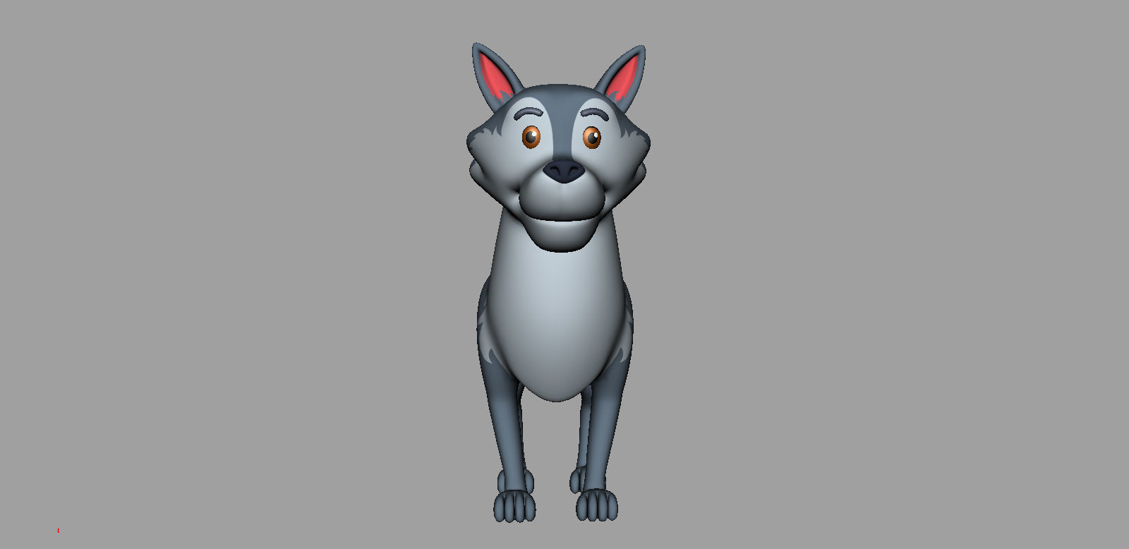 Wolf Rigged Low-poly 3D model_7