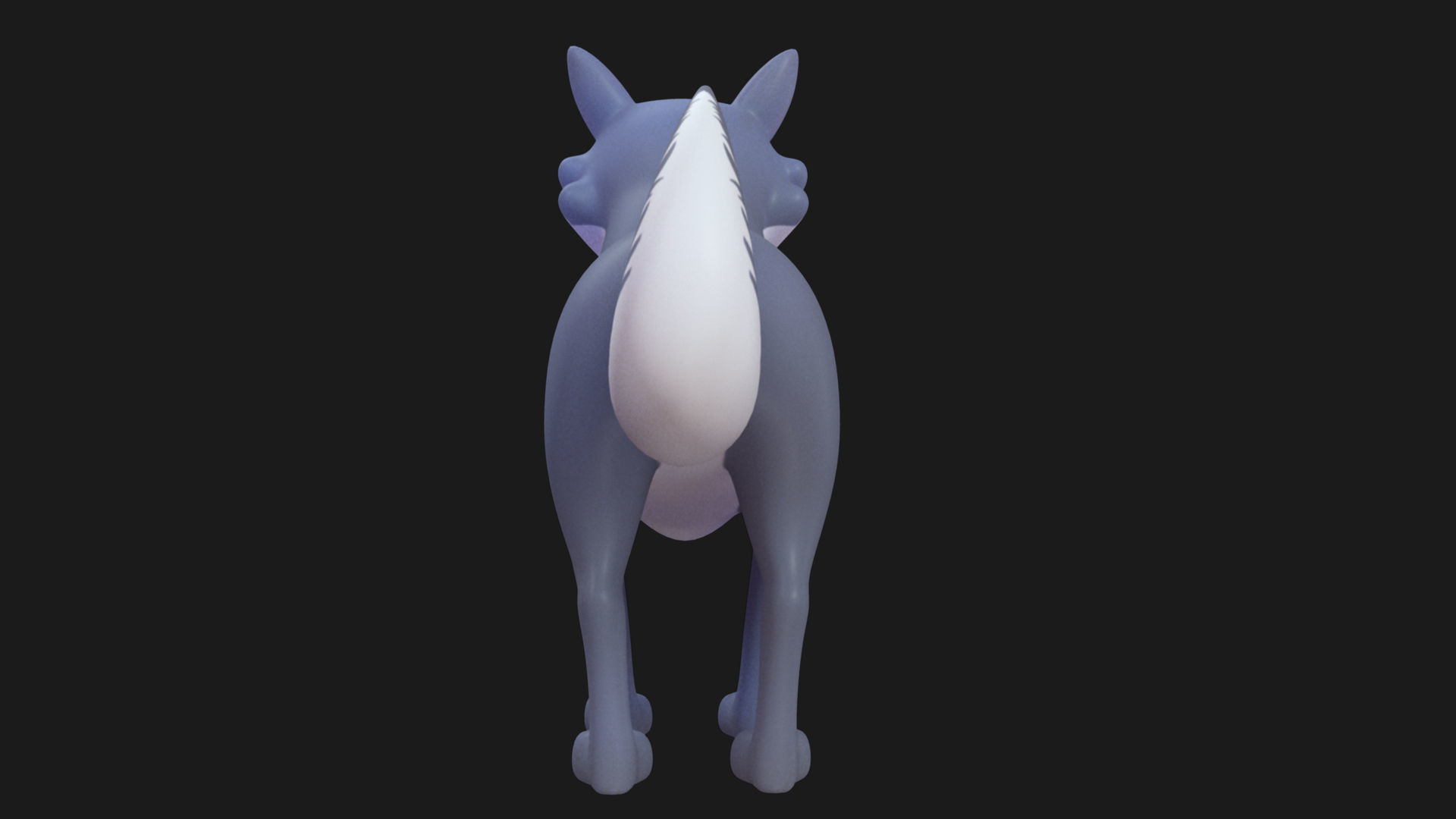Wolf Rigged Low-poly 3D model_5