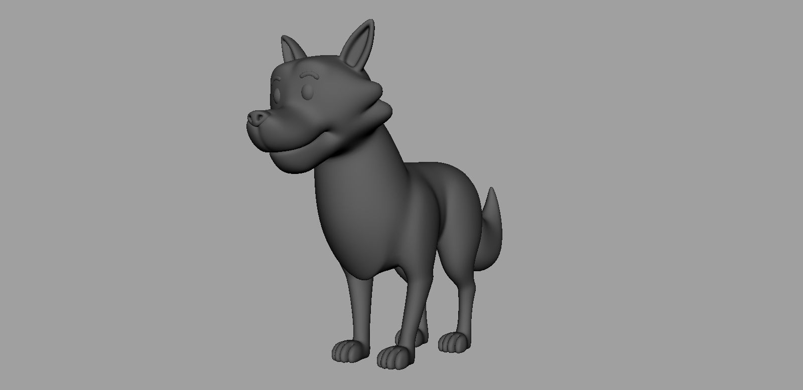 Wolf Rigged Low-poly 3D model_12