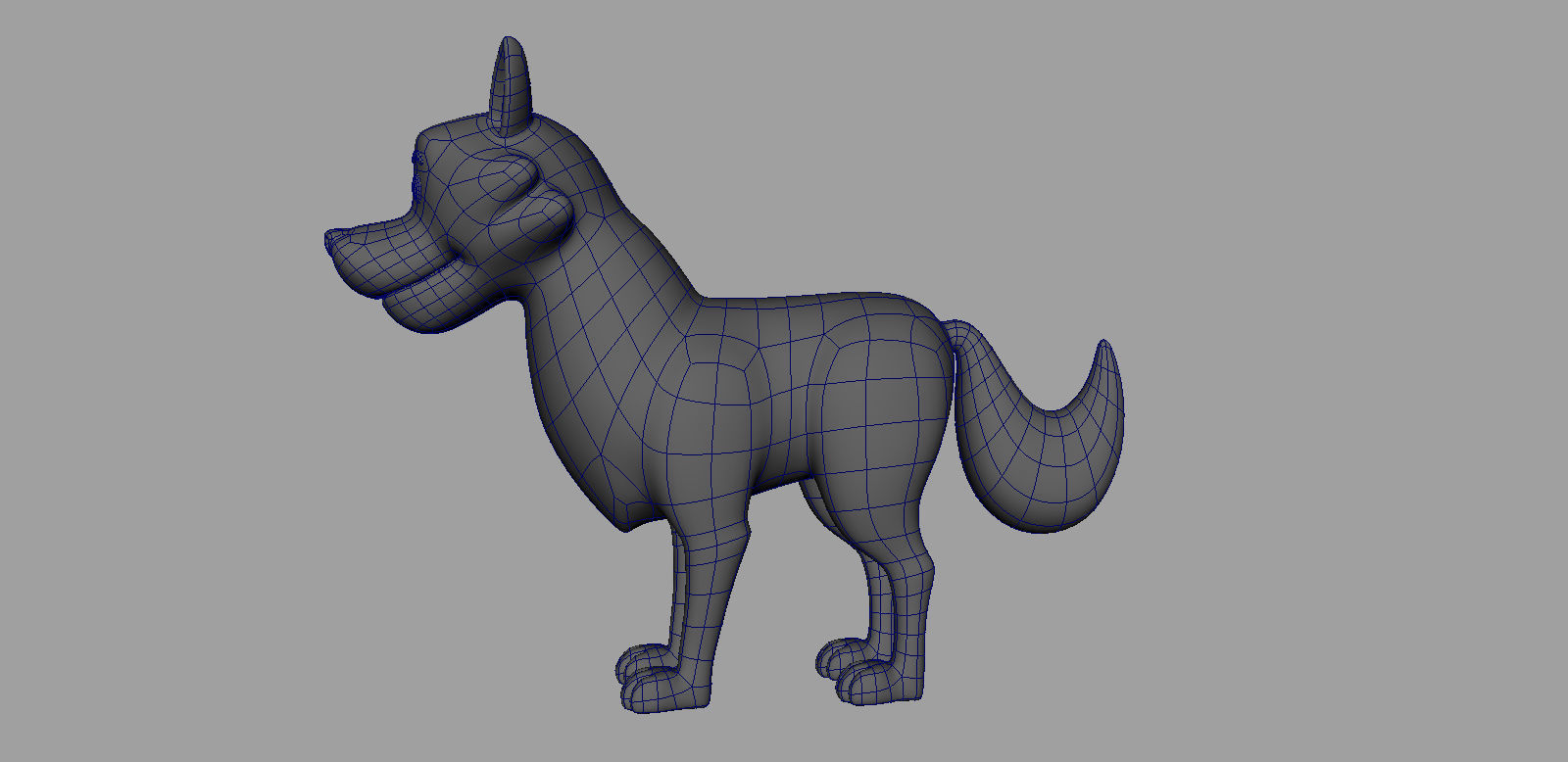 Wolf Rigged Low-poly 3D model_14