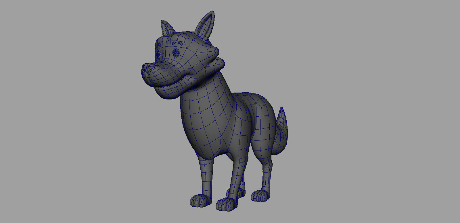 Wolf Rigged Low-poly 3D model_11