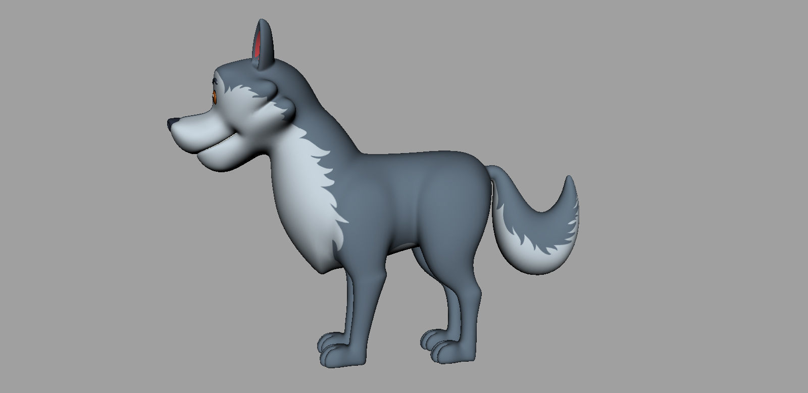 Wolf Rigged Low-poly 3D model_13