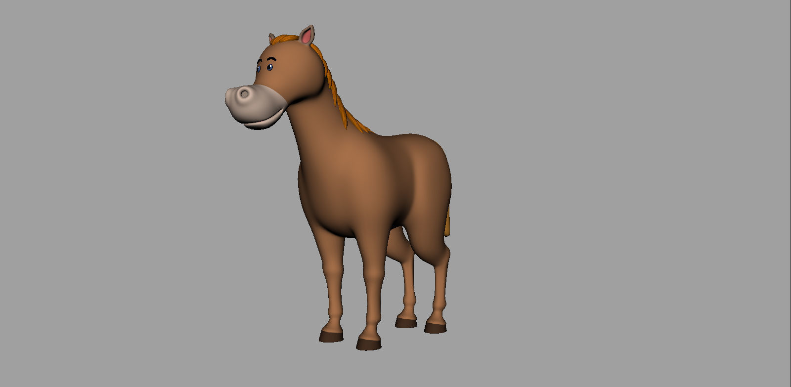 Horse Rigged Low-poly 3D model_6