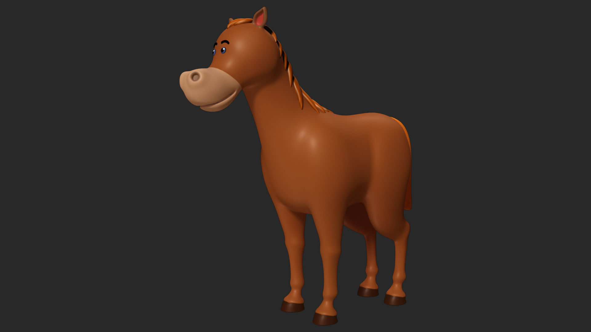 Horse Rigged Low-poly 3D model_1