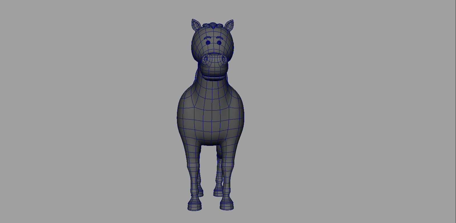 Horse Rigged Low-poly 3D model_10