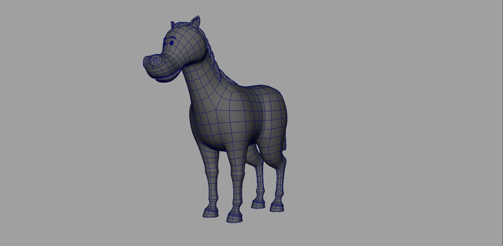 Horse Rigged Low-poly 3D model_7