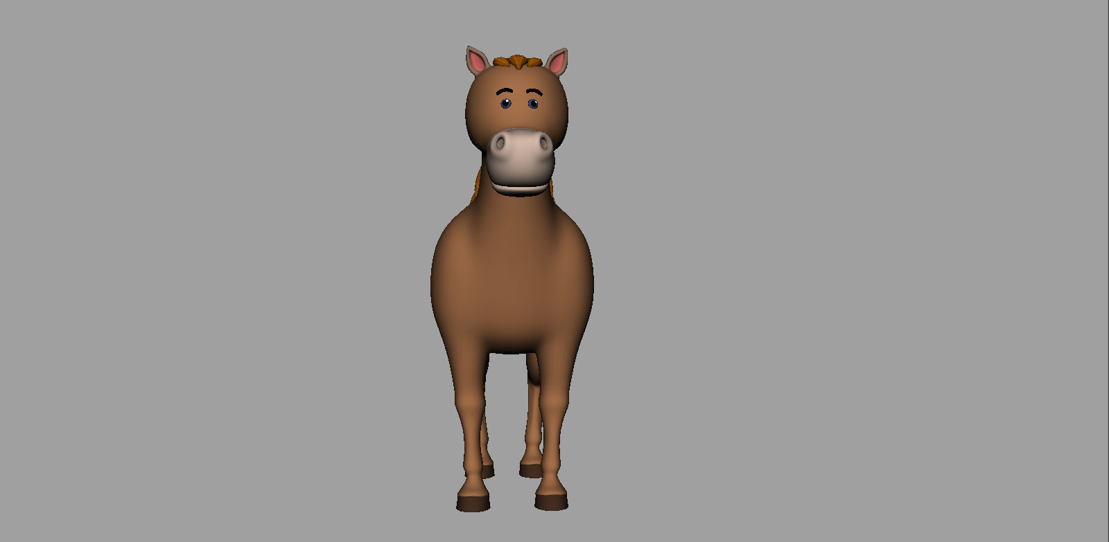 Horse Rigged Low-poly 3D model_9