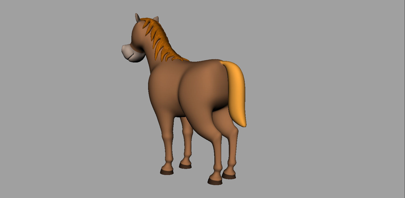 Horse Rigged Low-poly 3D model_15