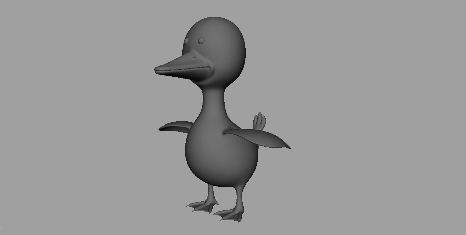 Duck Rigged Low-poly 3D model_12