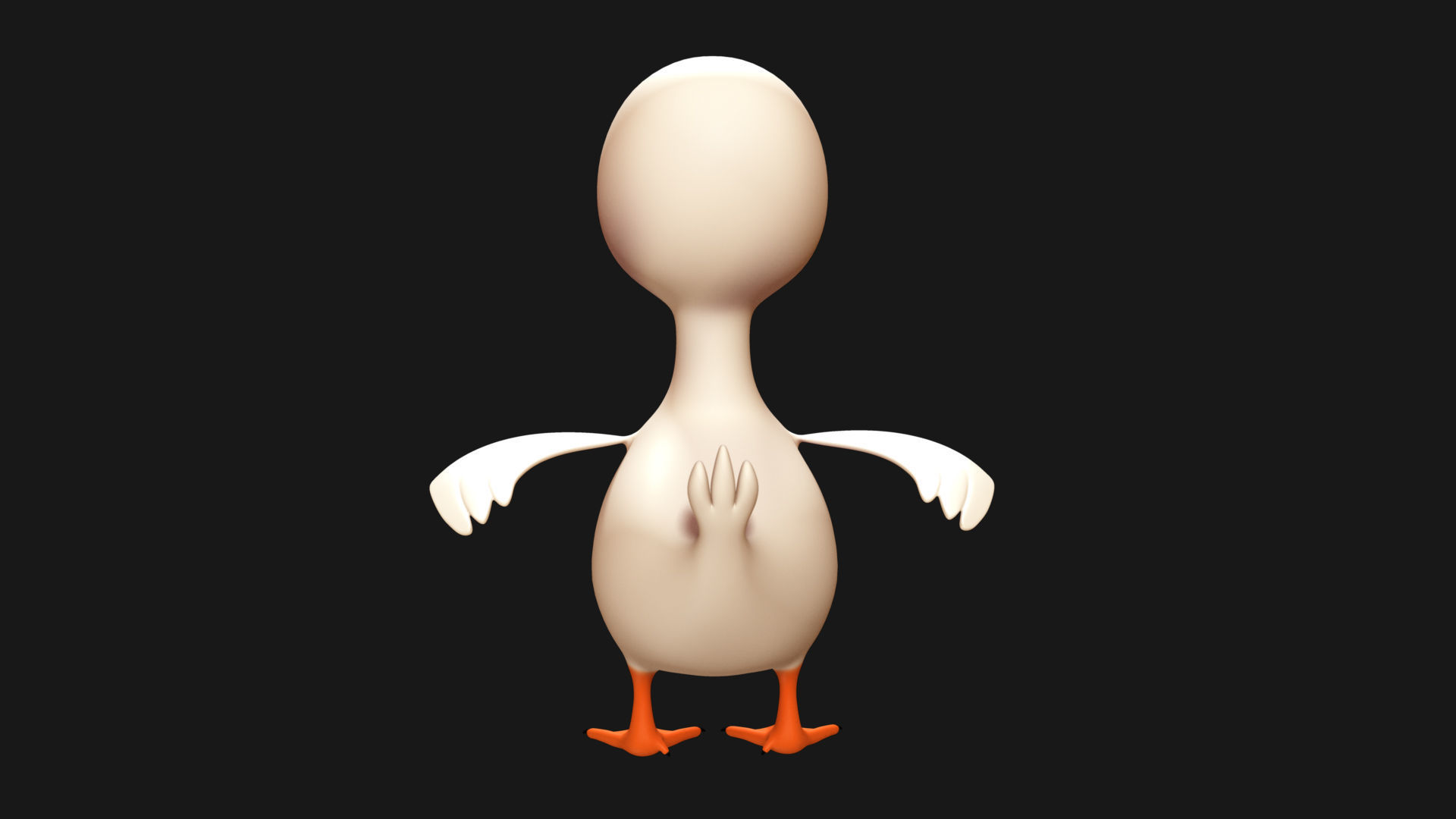 Duck Rigged Low-poly 3D model_5