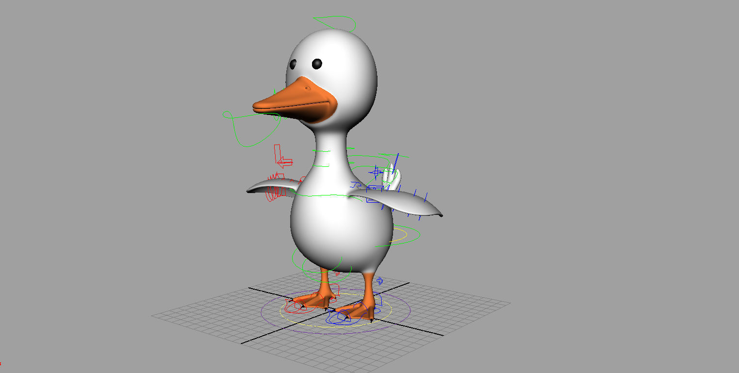 Duck Rigged Low-poly 3D model_6