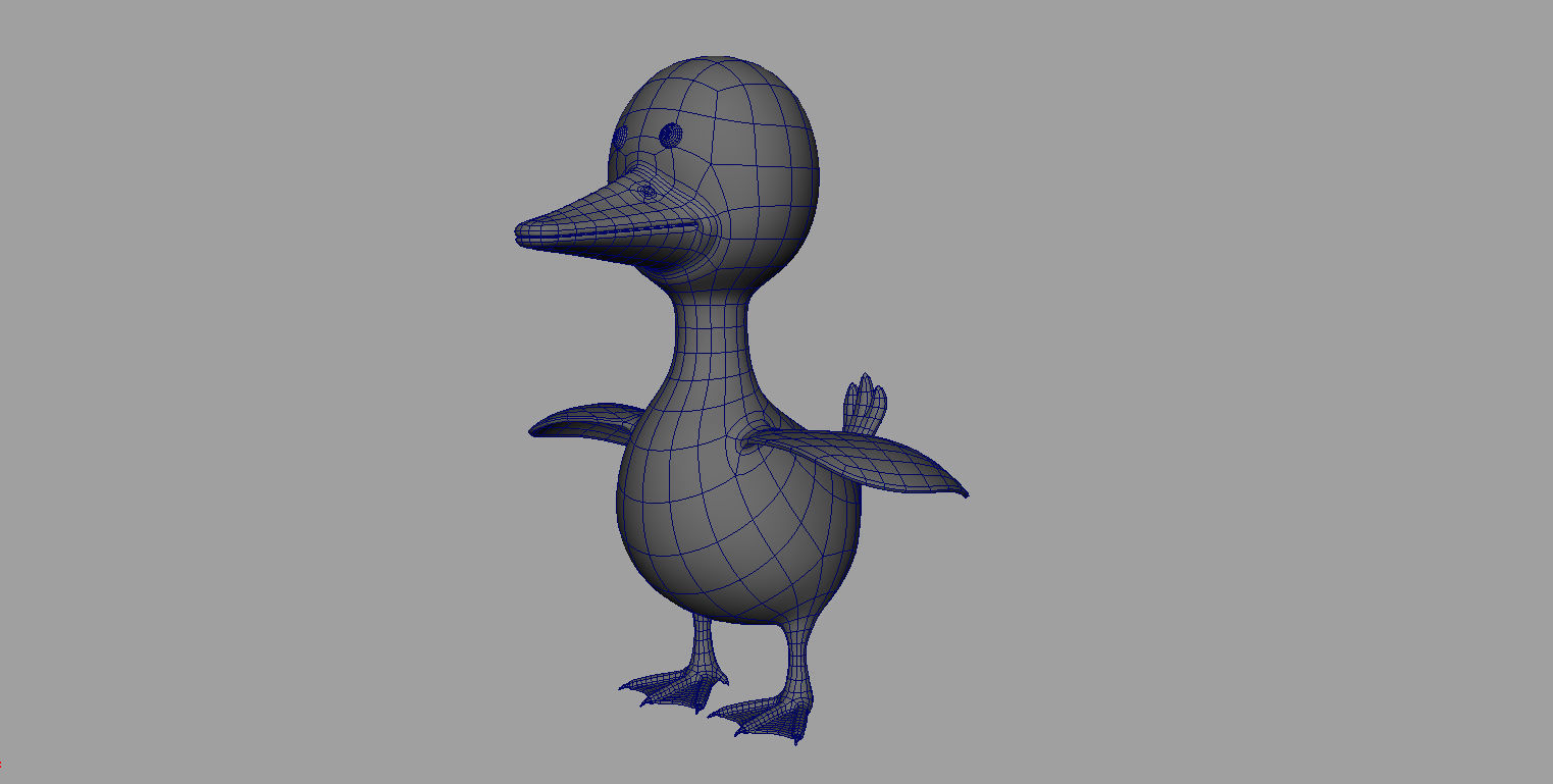 Duck Rigged Low-poly 3D model_11