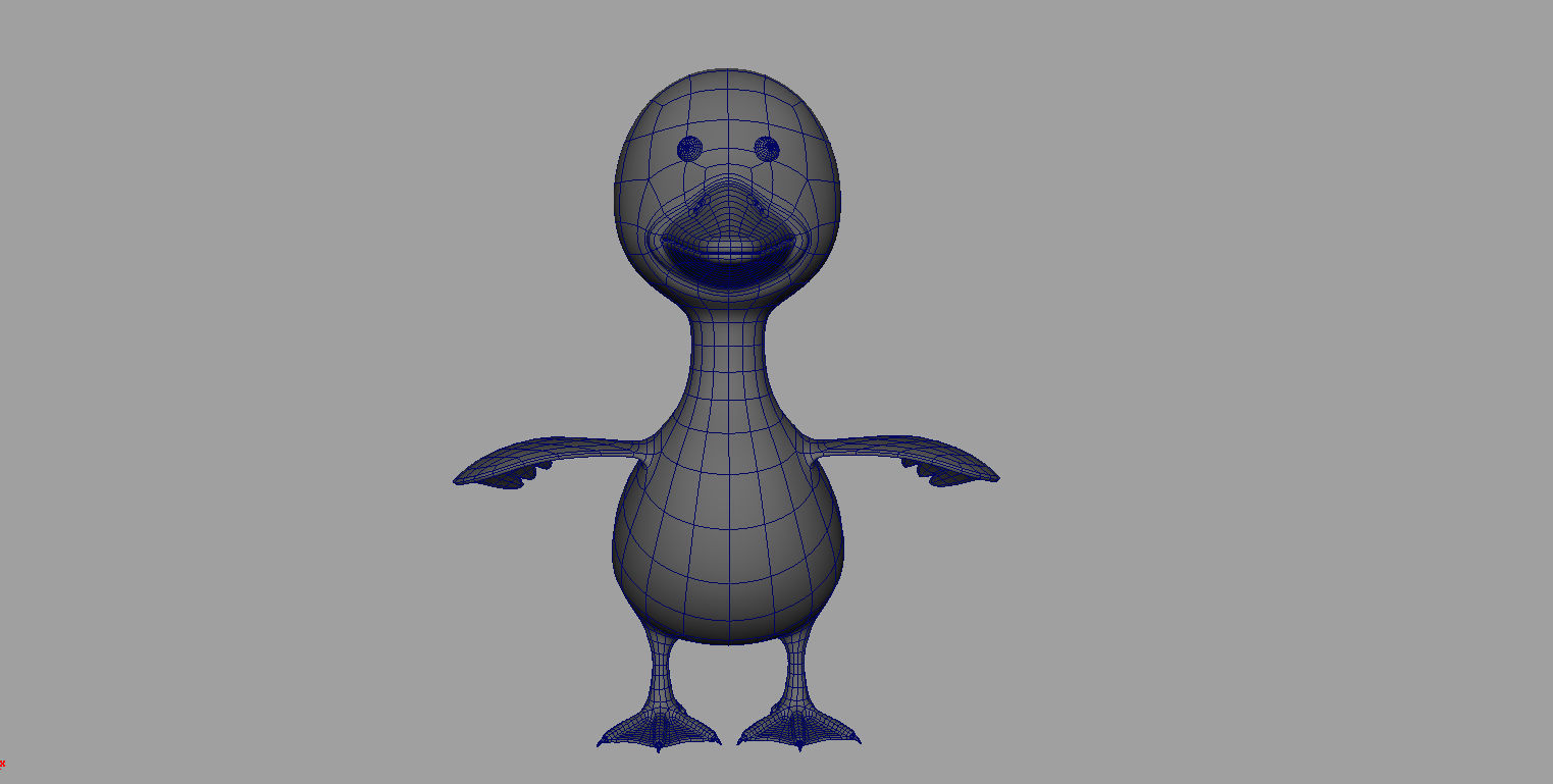 Duck Rigged Low-poly 3D model_8