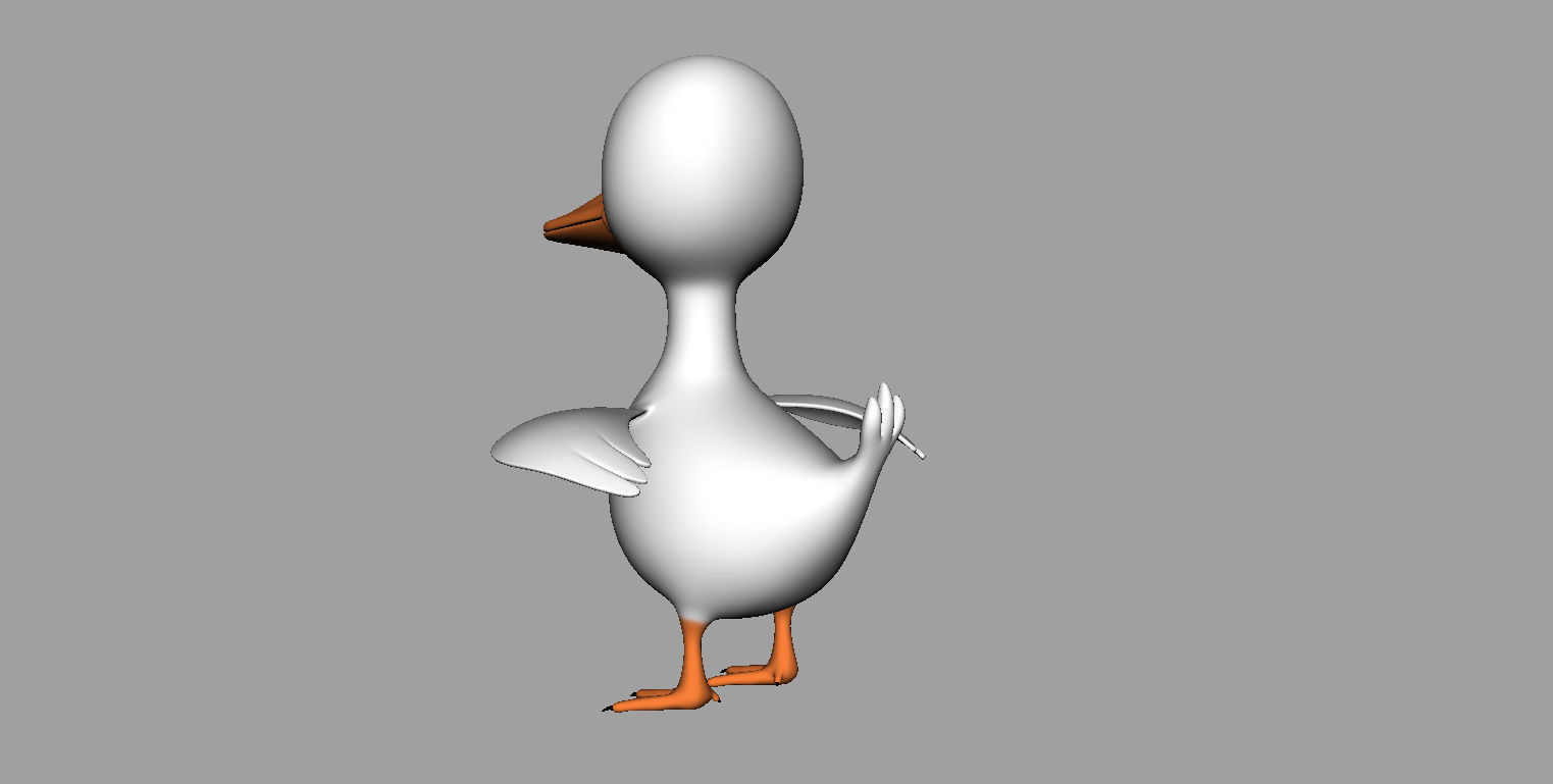 Duck Rigged Low-poly 3D model_16