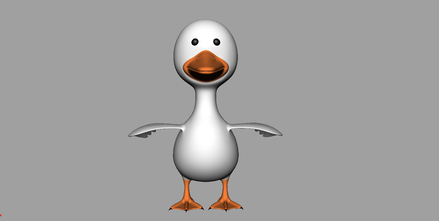 Duck Rigged Low-poly 3D model_7